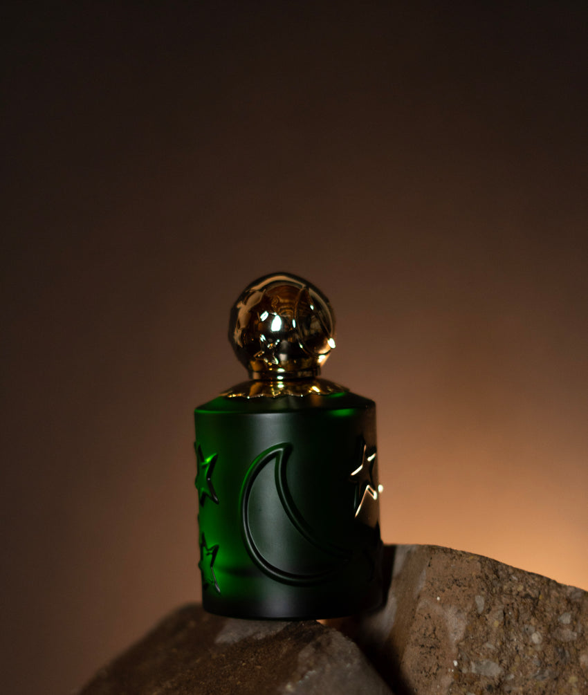Sun Moon Stars Royal Emerald EDP fragrance bottle